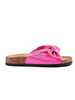 Comfortable Fuchsia Bow Slides