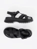 Black platform sandals