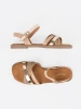 Sergio Leone Women's Flat Gold Sandals