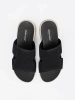 Women's black platform slides Sergio Leone