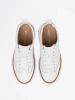 White Leather Platform Sneakers Sergio Leone
