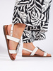 White Sergio Leone Flat Sandals