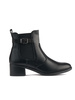 Black Ankle Boots on a Low Block Heel