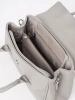 Gray shoulder bag with strap
