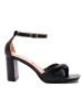 Black heeled sandals
