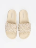 Light beige slides with crystals