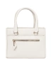 Light beige satchel bag with decorative zipper