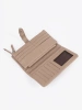Beige women's wallet with compartments
