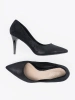 Black Suede Stiletto Pumps