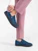 Niebieskie brokatowe trampki slip on