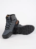 Szare ocieplane trekkingowe buty męskie