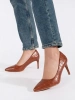 Brown Stiletto Pumps