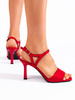 Chic Red High Heel Sandals by Sergio Leone