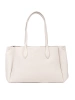Light beige faux leather shopper bag