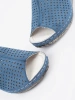 Blue Suede Wedge Sandals