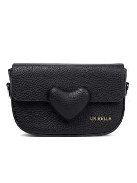 Women's Black Handbag with Decorative Clasp