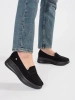 Black Suede Thick Sole Loafers
