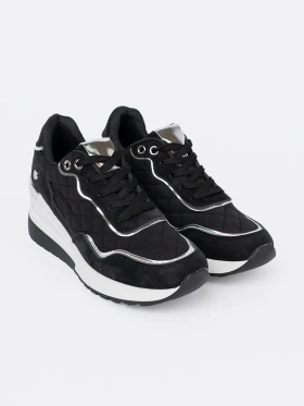 Black Women's Wedge Sneakers
