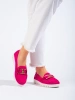 Pink Suede Chunky Sole Loafers