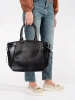 Large black handbag with extra strap