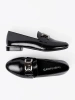 Sergio Leone Patent Loafers with Decorative Buckle