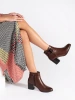 Charming Sergio Leone Brown Ankle Boots with Heels