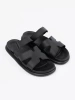 Black women's flat sandals