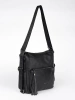 Stylish Black Backpack Purse with Tassels