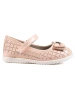 Lace-Style Ballet Flats in Powder Pink by Vinceza