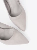 Classic Grey Suede Stilettos with Heel