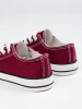 Burgundy Youth Lace-Up Sneakers