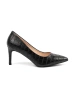 Black Embossed Classic Pumps