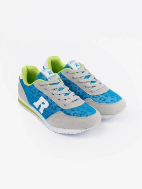 Sneakers in shades of blue and gray