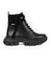 Black ankle boots with chunky sole and zipper by Sergio Leone