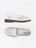 White perforated leather shoes