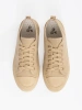 Beige low-top women's sneakers