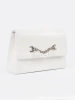 Small elegant white handbag
