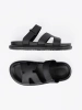 Black women's flat sandals