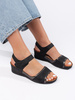 Chic Black Velcro Sandals