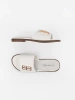 Women's white flat sandals