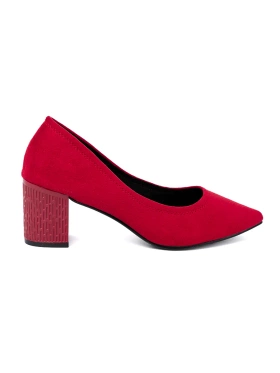 Elegant Pumps on Decorative Column Heel