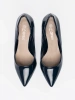 Navy blue patent stiletto pumps