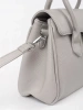 Gray shoulder bag with strap