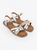 Sergio Leone Women's White Flat Sandals