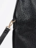 Black lace shoulder bag