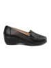 Black Women's Cut-Out Loafers