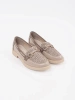 Beige Loafers with Leather Insole