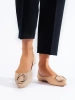 Beige Suede Ballet Flats