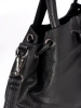Black bucket bag