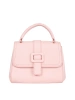 Light Pink Small Handbag with Gold Accents